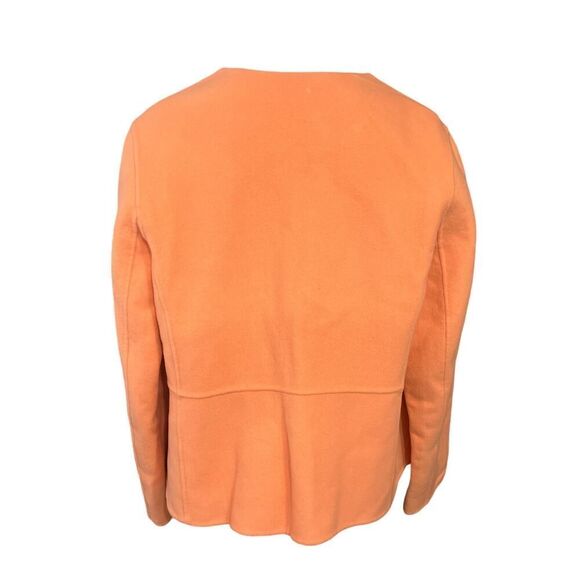 Eileen Fisher Blazer Jacket Medium Wool Cashmere Sherbert Orange Pockets M - Picture 3 of 6